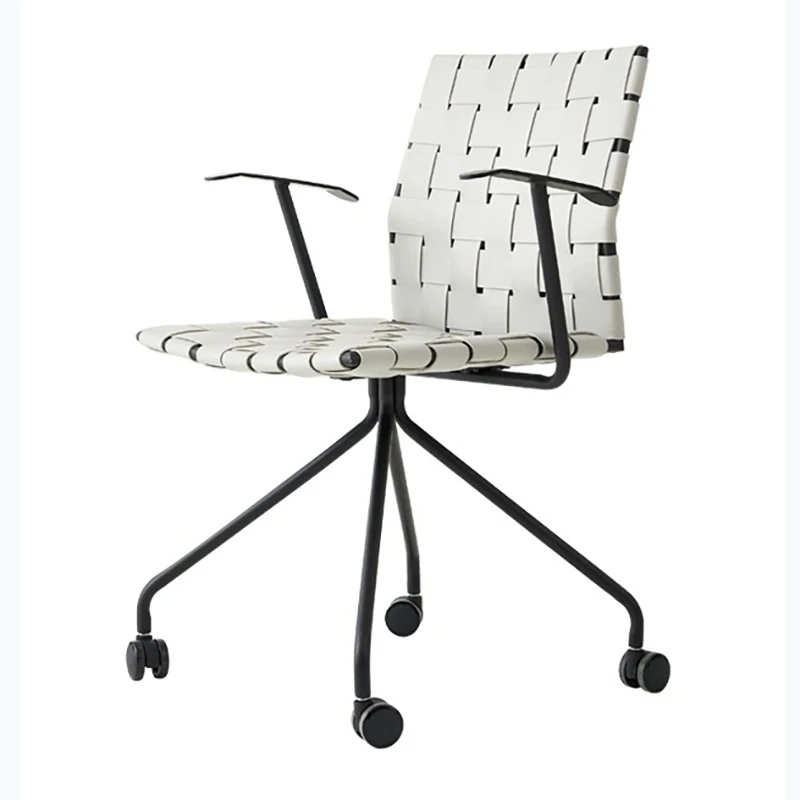 كرسي بذراعين مريح حديث من الجلد للتأمل، كرسي مكتب عالي الجودة، تصميم أثاث مكتبي تنفيذي من سيلا جيمر #5