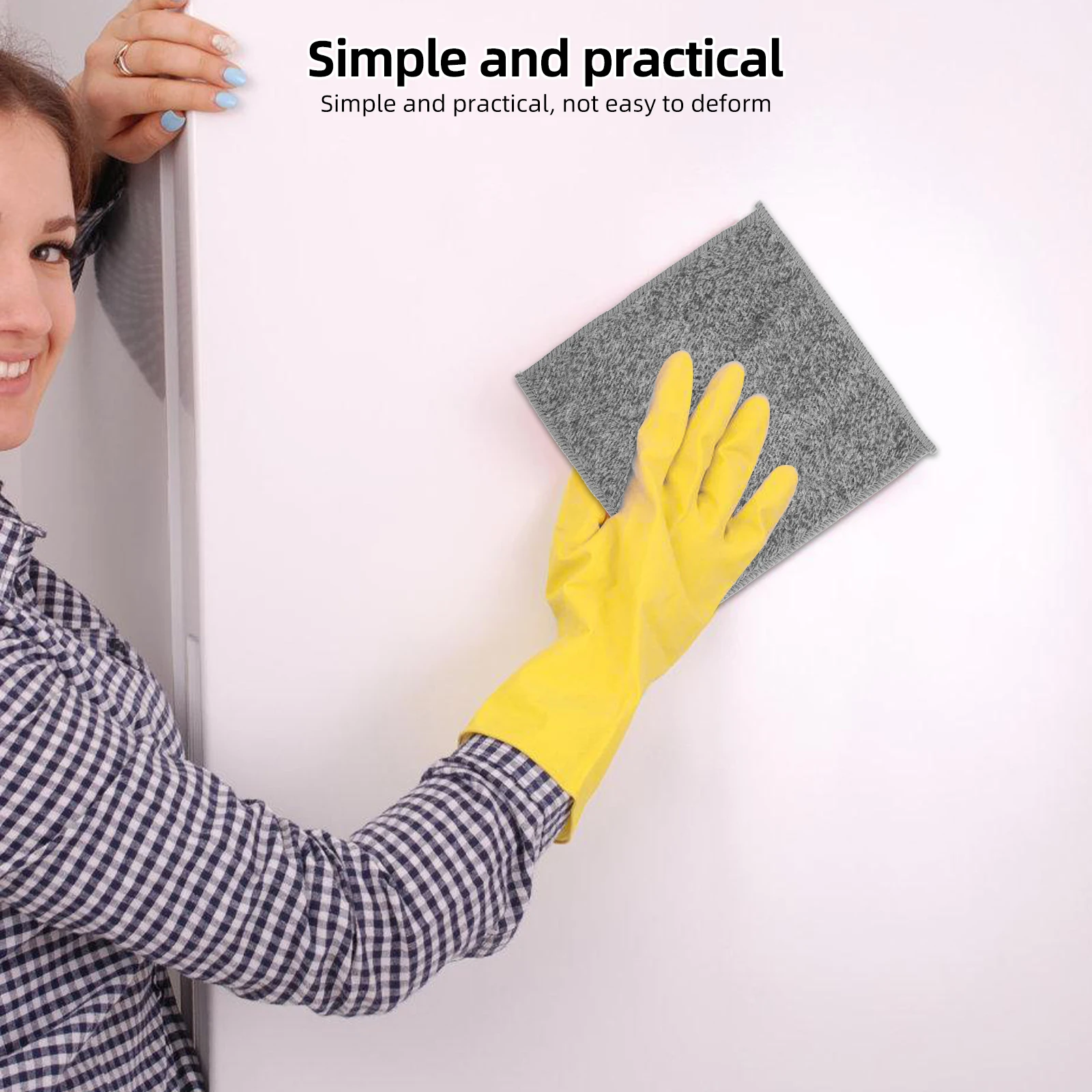 

10Pcs Kitchen Dishcloths Soft Oil Resistant Lock Edge Dishwashing Towels Multipurpose Cleaning Rags for Bowls Dishes