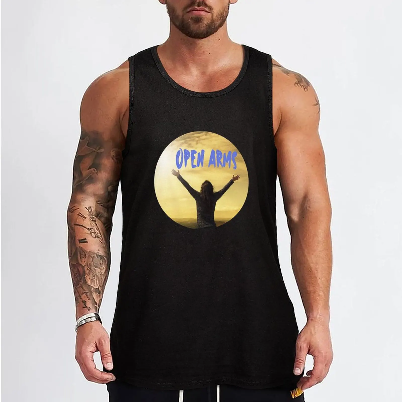 Open Arms - Open Arms Journey Tank Top Men's summer clothes men gym clothing cotton t-shirts man