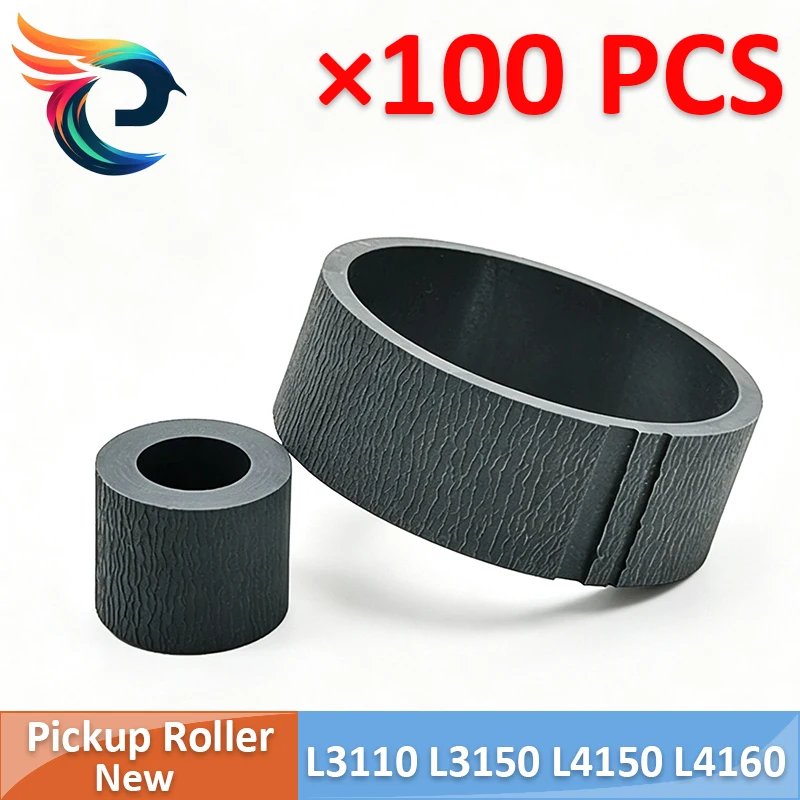 100X Pickup Feed Roller SEPARATION Tire Rubber for EPSON L3110 L3150 L4150 L4160 L3156 L3151 L1110 L3158 L3160 L4158 L4168 L4170