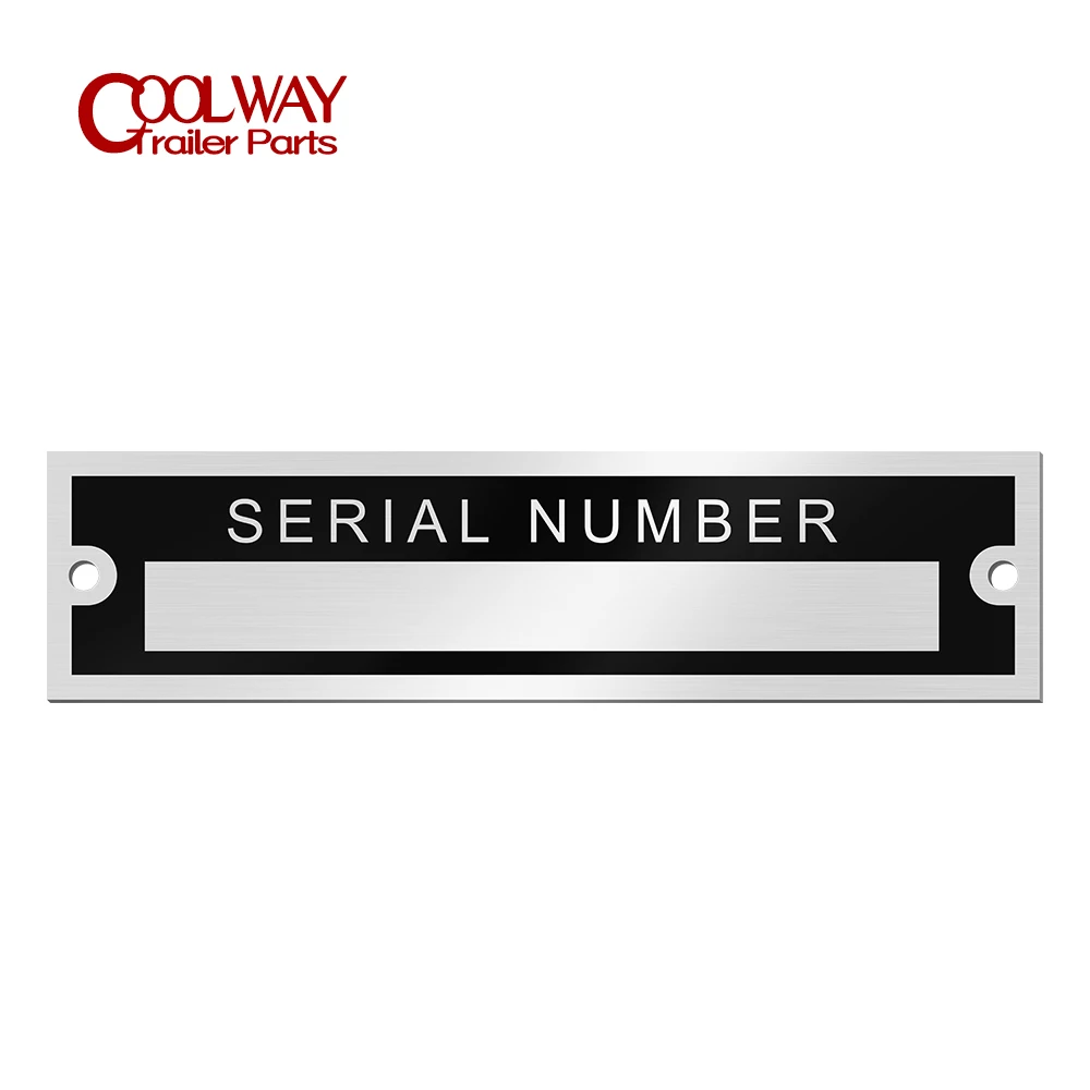 100 X 25 Serial Number Aluminum Chassis ID Tag Vehicle Identification VIN Plate Blank Engraved Trailer Caravan RV Camper Parts