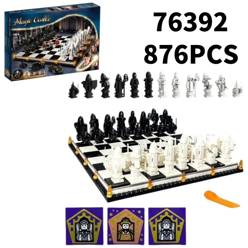 2024 spot goods Compatible MOC  Wizard Chess  Interactive Game Building Blocks  76392 Knight Role Play  Children's toys gifts