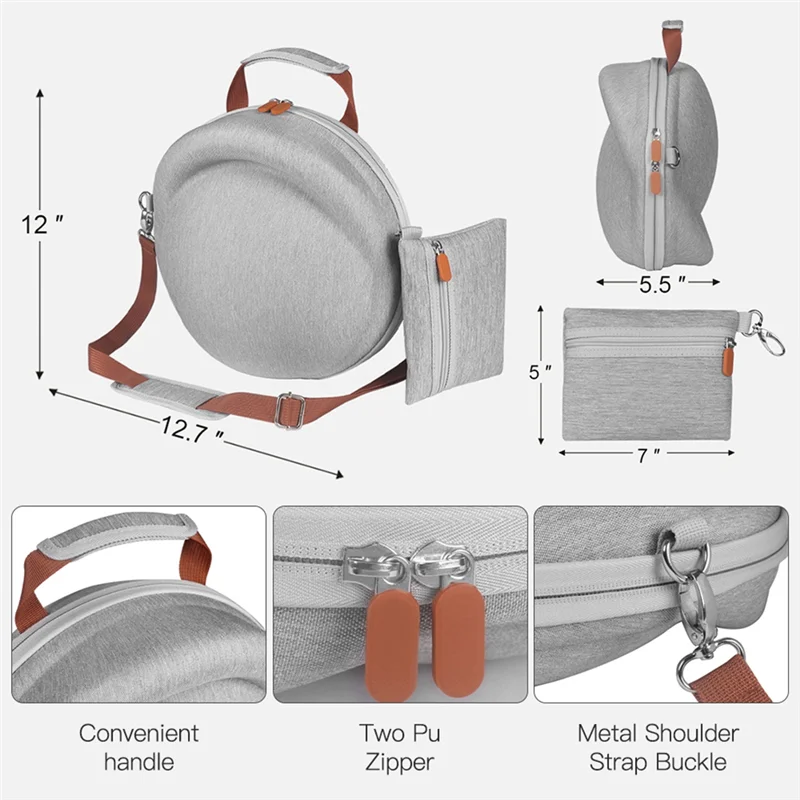 AS95-어깨끈 및 액세서리 가방이 포함된 운반 케이스 Kardon Onyx Studio 8 스피커용 여행용 하드쉘 케이스