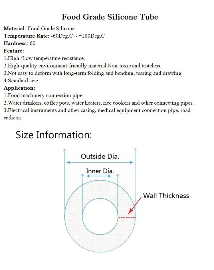 5m Flexible Silicone Tube Diameter 0.5 1 2 3 4 5 6 7 8 9 10 11 12mm Colorful Nontoxic Soft Rubber Water Pipe Food Grade Hose