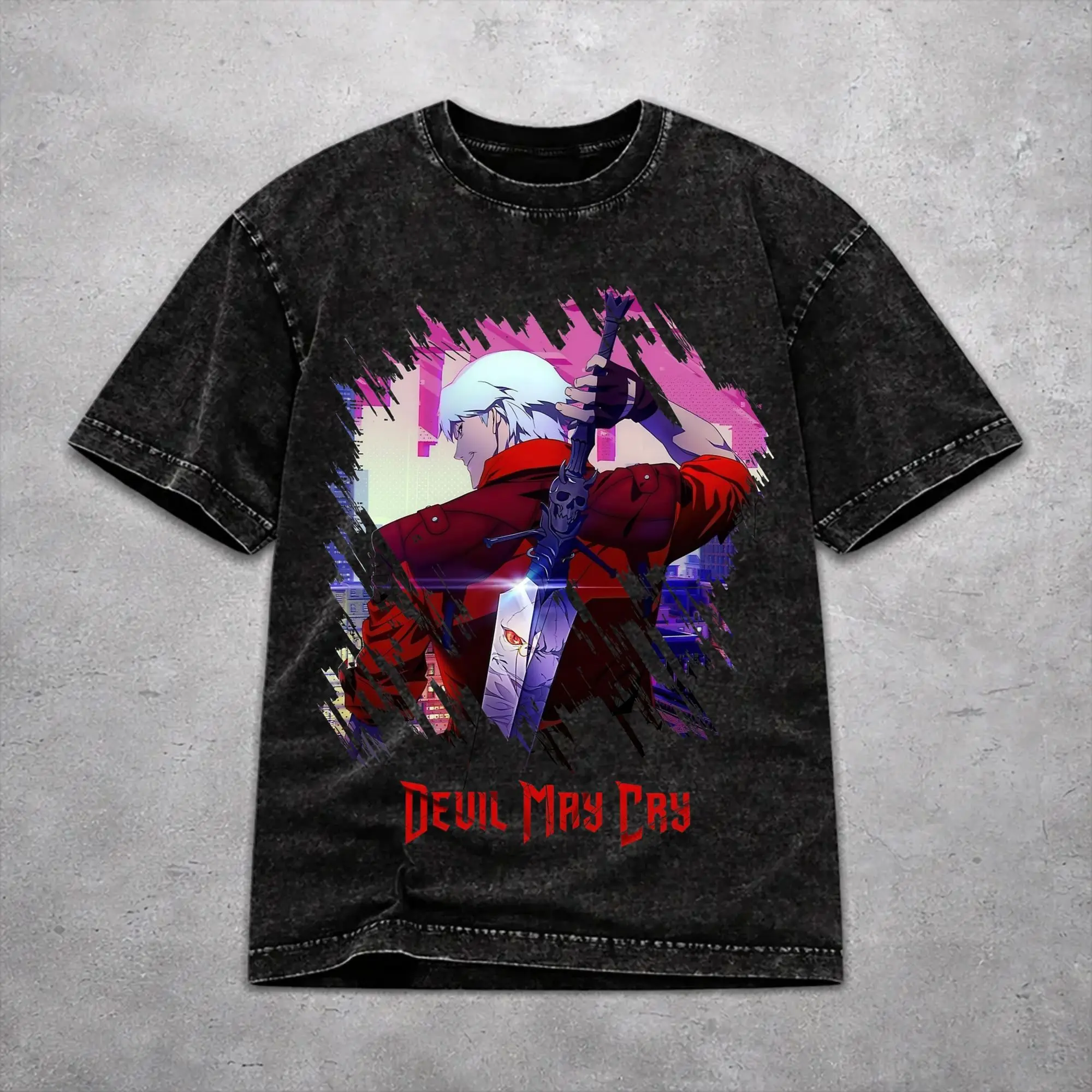Men Women Devils May-Cry 3 T Shirt Graphic Cotton Washed  Novelty T-Shirts