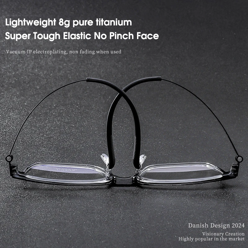 Lind ultra leve puro titânio óculos prescrição miopia óculos marca multi foco óculos ópticos