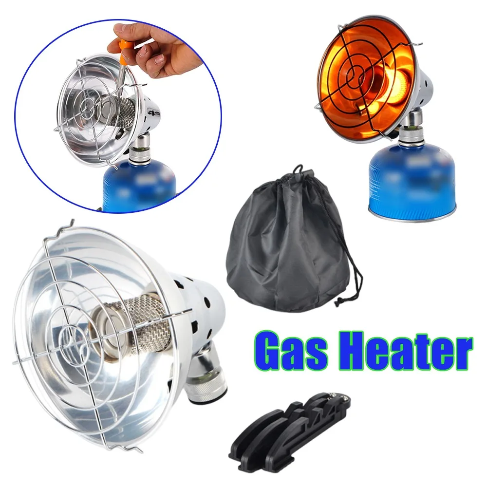 Calentador de Gas portátil para exteriores, Mini calentador de propano y butano, tienda de campaña, pesca, caza, protección de inclinación de invierno, apagado automático de supervivencia