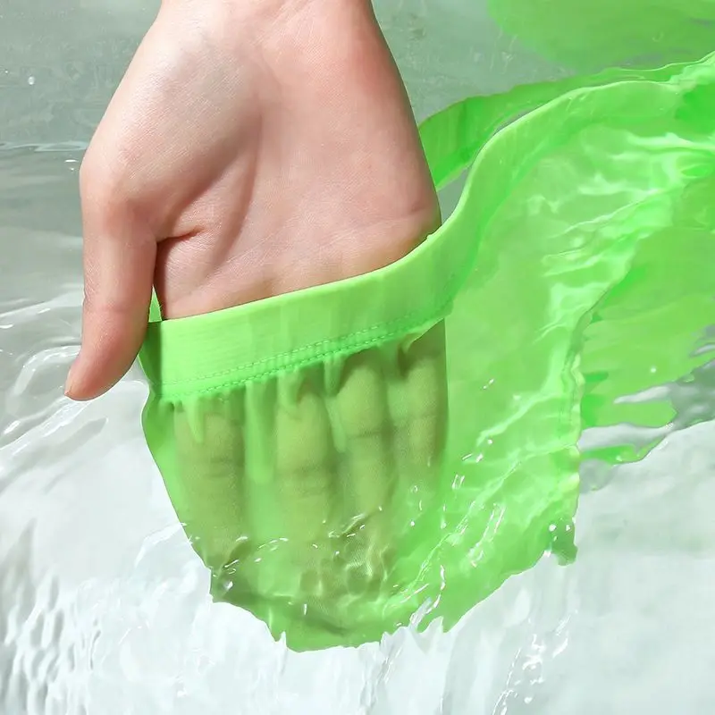 冷却シルク男性下着夏通気性軽量セクシーな速乾性プラスサイズ 4XL 5XL ブリーフ冷却シルクブリーフ