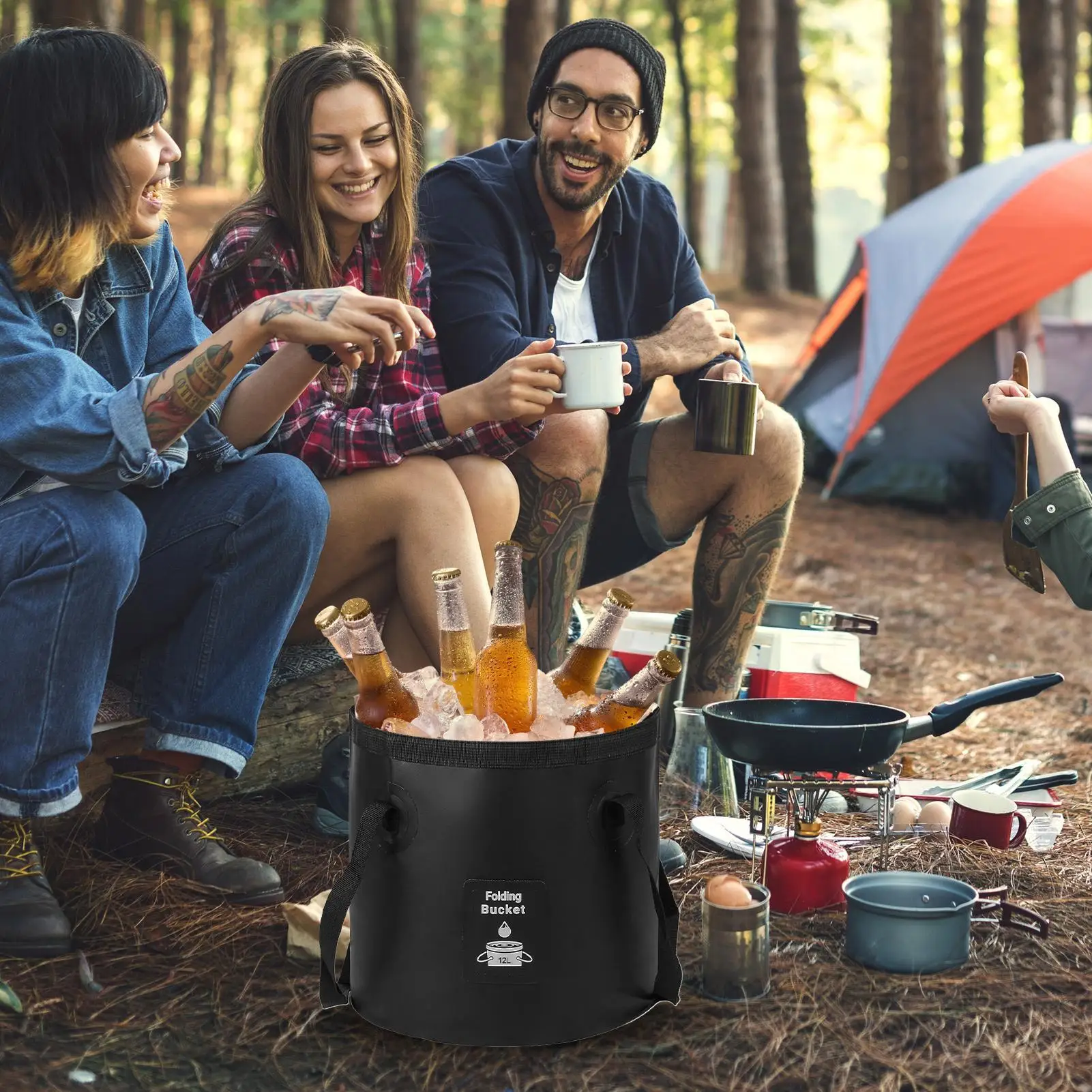 

Складное ведро, садовый контейнер для воды, всепогодное складное ведро для рыбалки, кемпинга, автомойки, садоводства, путешествий