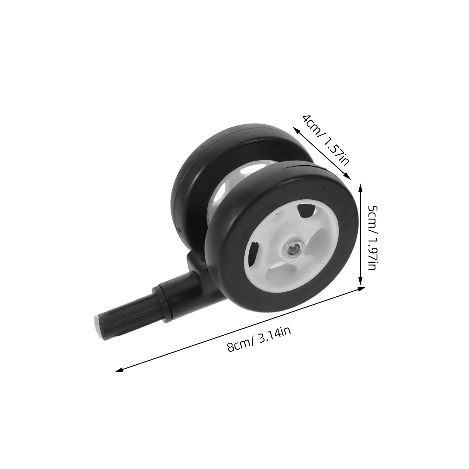 4Pcs Black Silent Caster Wheels for Baby Walker Replacement Universal Plastic Wheels Toddler Stroller Repair Quiet Smooth