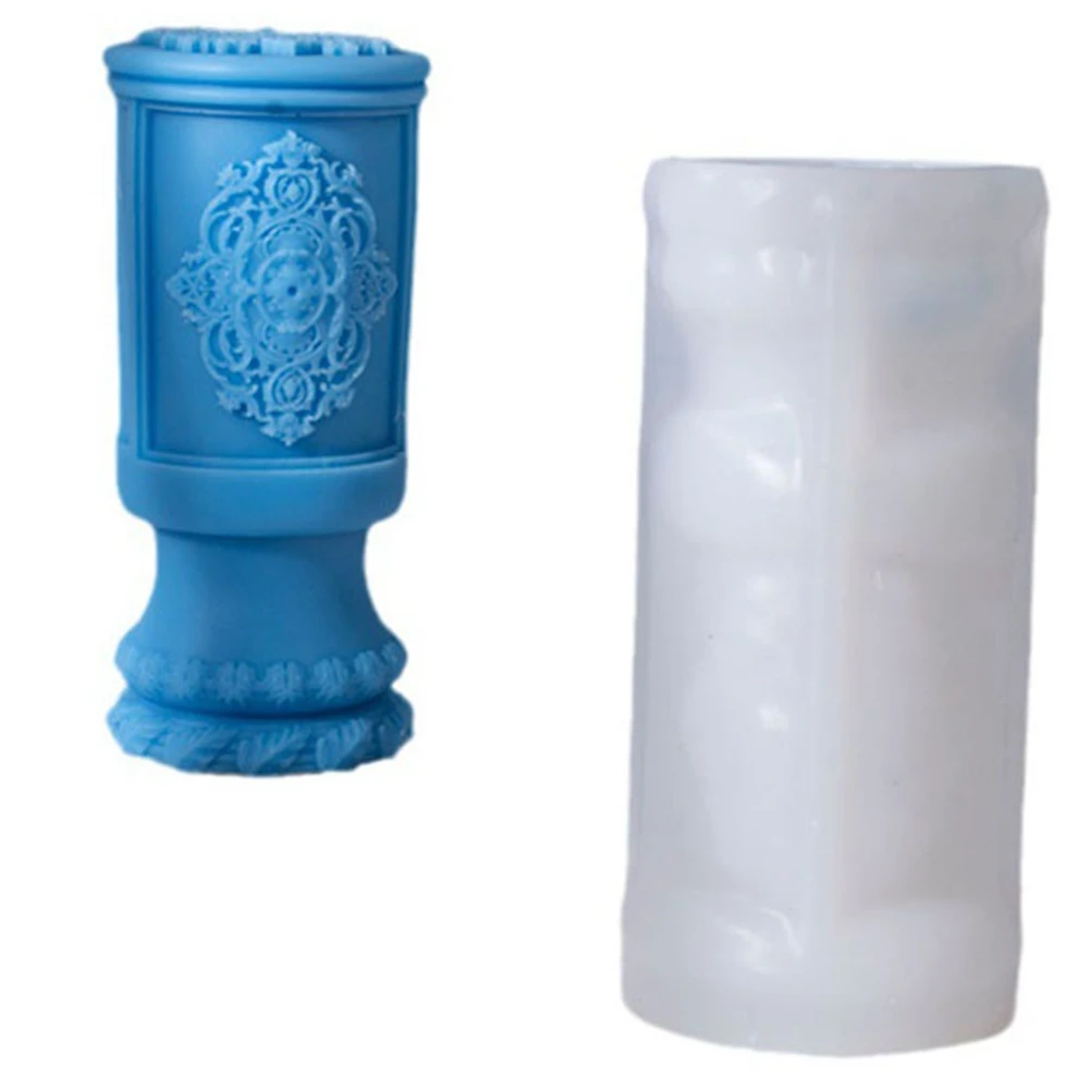 

Roman pillar aromatherapy candle silicone mold DIY European Candle Silicone Mold Scented Making Tools 3D DIY Handmade Fragrance