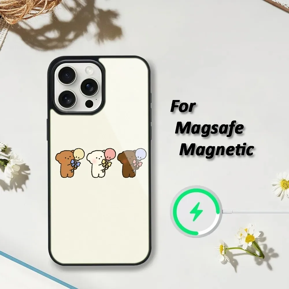 Three little bears Phone Case For iPhone 16,15,14,13,12,11,Plus,Pro,Max,Mini Magsafe Magnetic Wireless Charging