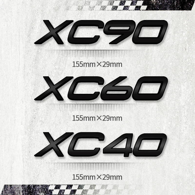 3D Car Sticker AWD D2 D3 D4 D5 D6 D8 Displacement Emblem Metal Rear Badge Decal For Volvo XC90 XC60 XC40 Accessories