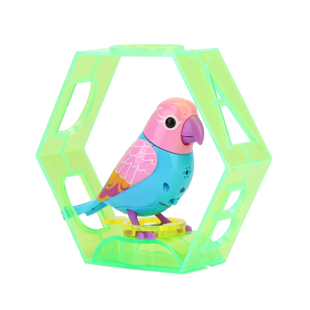 Singing Bird Kids Toy Sound Voice Control Electric Bird Pet Toy Electric Simulation Induction Bird Cage Birdcage Pet Toy