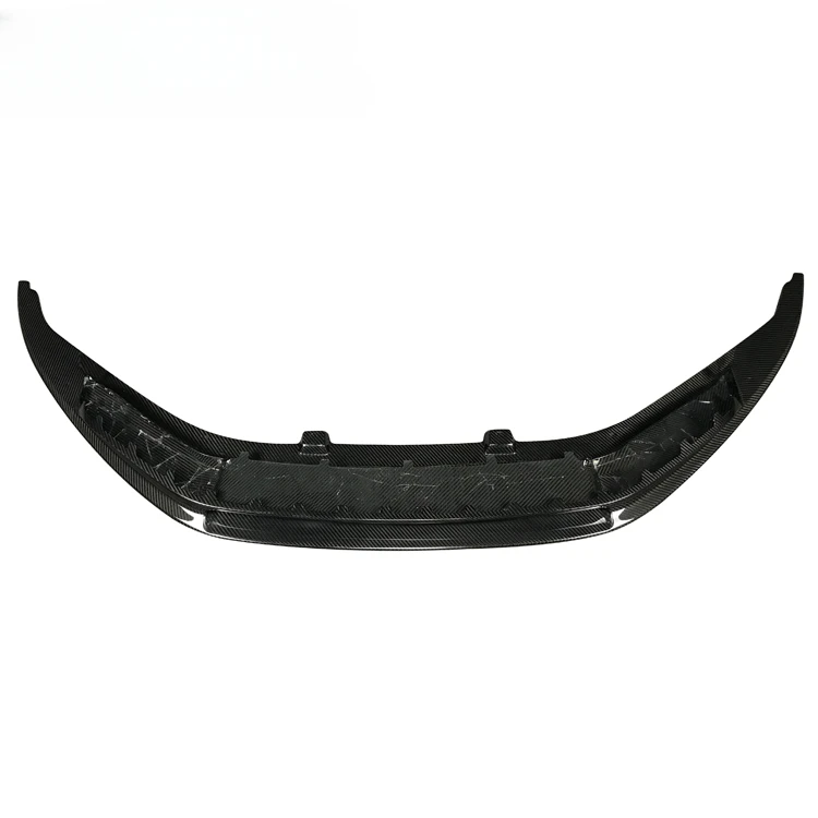 V Type Full Dry Carbon Fiber Front Bumper Lip Front Spoiler For R8 2017-2019