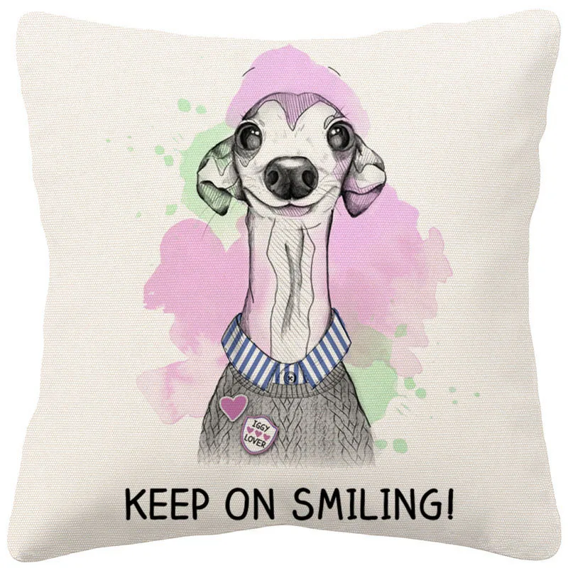 Jack Russell Terrier Greyhound Dachshund Cushion Cover Dog Love Home Decorative Throw Pillow Cover For Sofa