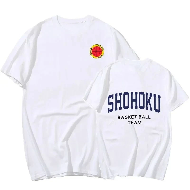 Japanese Anime Shohoku Basket Ball Team T-Shirt Women Sakuragi Hanamichi Print Shirts Cosplay Harajuku Sleeve Aesthetic Clothes