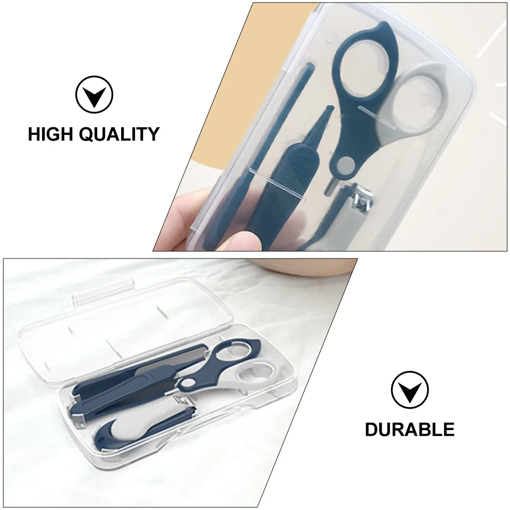

1 set Baby Nail Clipper Set Anti-Pinch Design Ergonomic Handle Newborn Grooming Kit For Infant Toddler Nail Care Scissors File