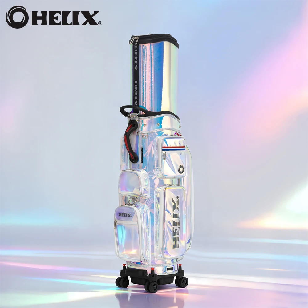 

HELIX Bling Retractable Golf Bags for Women with Wheels, Waterproof Golf Cart Bag with 12 Capacity Pockets