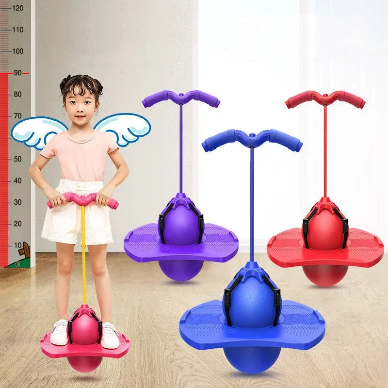 

Sports Outdoor Games Toys Children Bouncing Ball with Handle and Pump Balance Platform Bouncy Jump Pogo Ball for Kids Playground