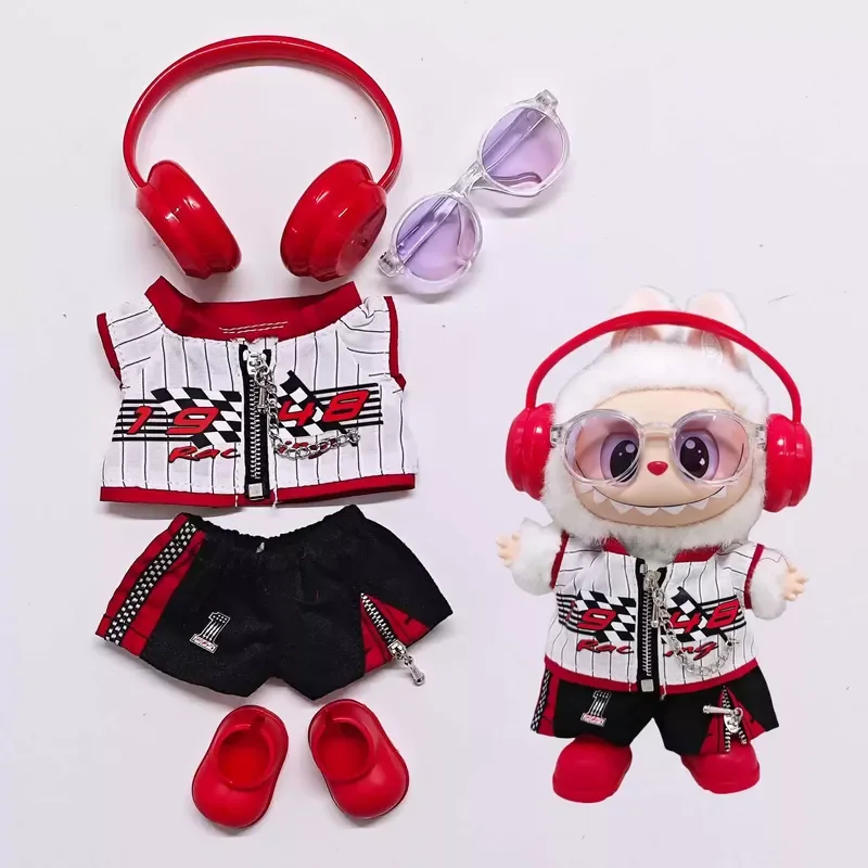 Per abbigliamento Labubu Tute da corsa alla moda Set di pantaloni Giocattoli alla moda Accessori per vestire carini e alla moda Abiti da corsa
