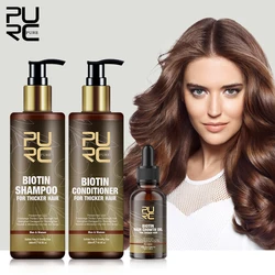 PURC Fast Hair Growth Products for Men Biotin Anti Hair Loss Oil Shampoo Conditioner Set Hair Treatment for Women Beauty Health