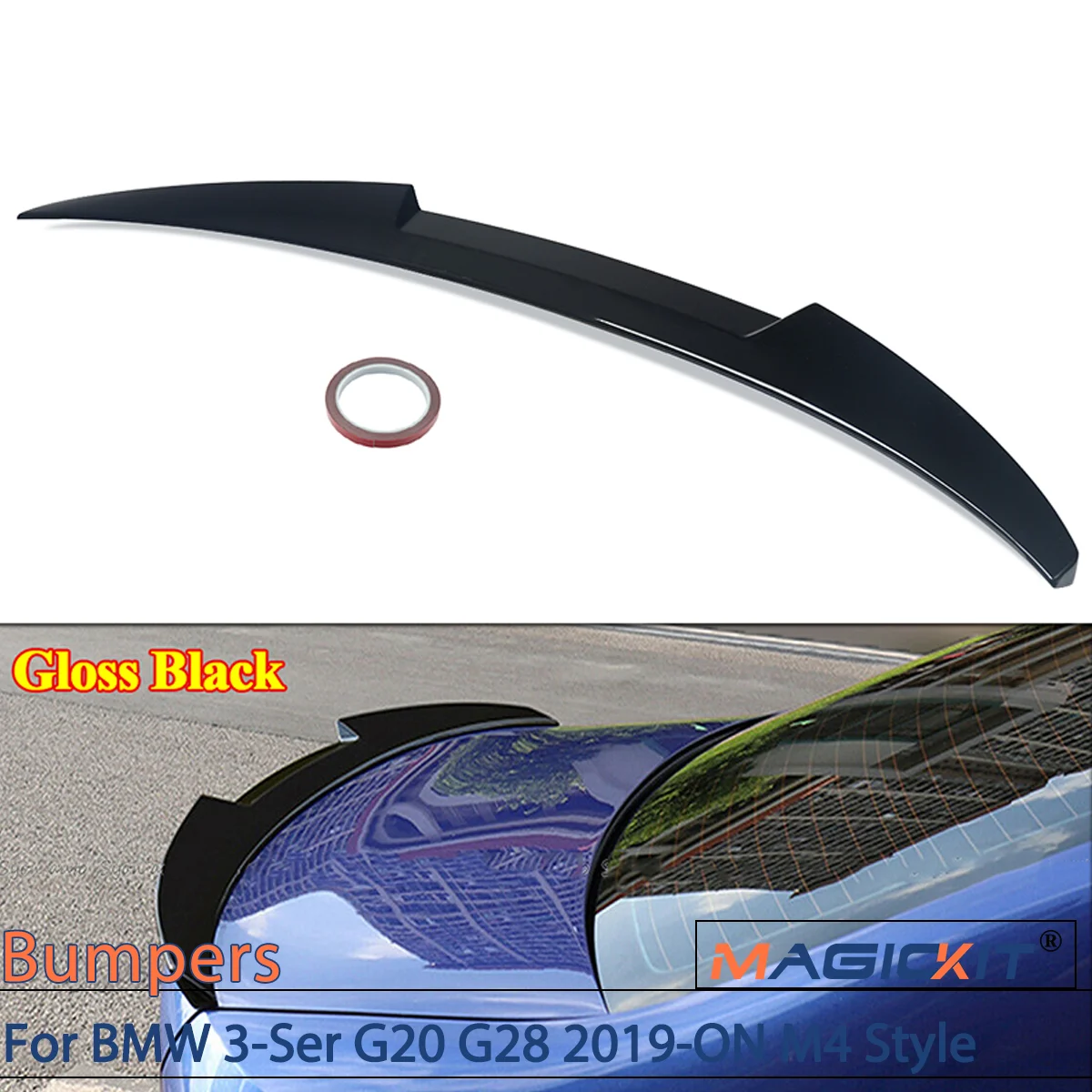 

MagicKit Gloss Black DUCK BILL Wing Trunk Spoiler For BMW 3-Series G20 G28 330i M340i G20 G28 2019-2022 M4 Style CAR Accessories