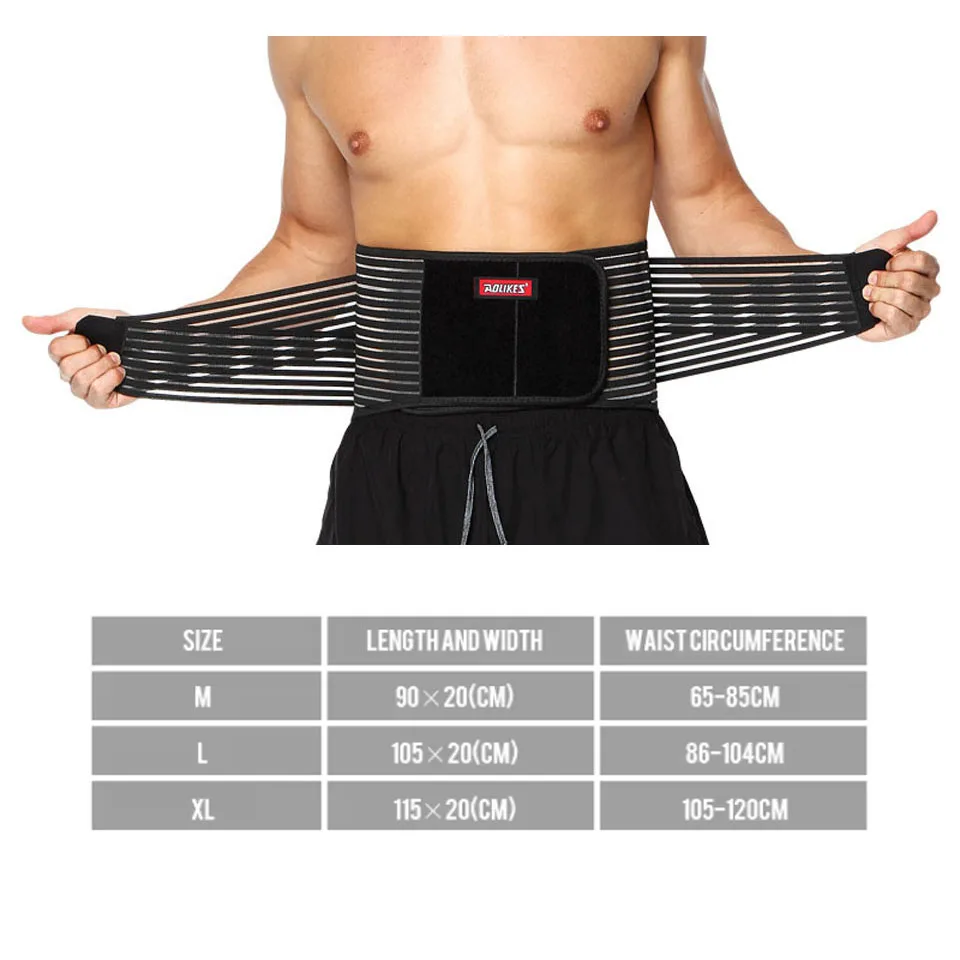 AOLIKES 1PCS Lumbar Support High Elastic Breathable Mesh Health Care With Steel Waist Support Back Support Brace Bodybuilding