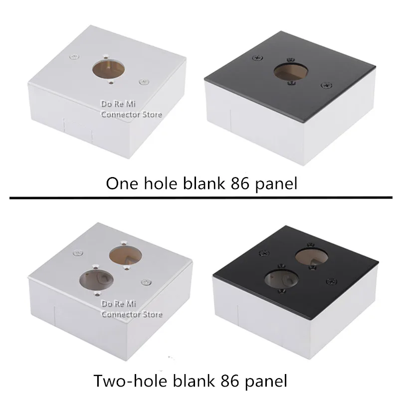 1 PC 86 Wall Plug aluminum alloy 86 panel type D 2，4-hole used on the Tpye-D module VGA BNC CAT6