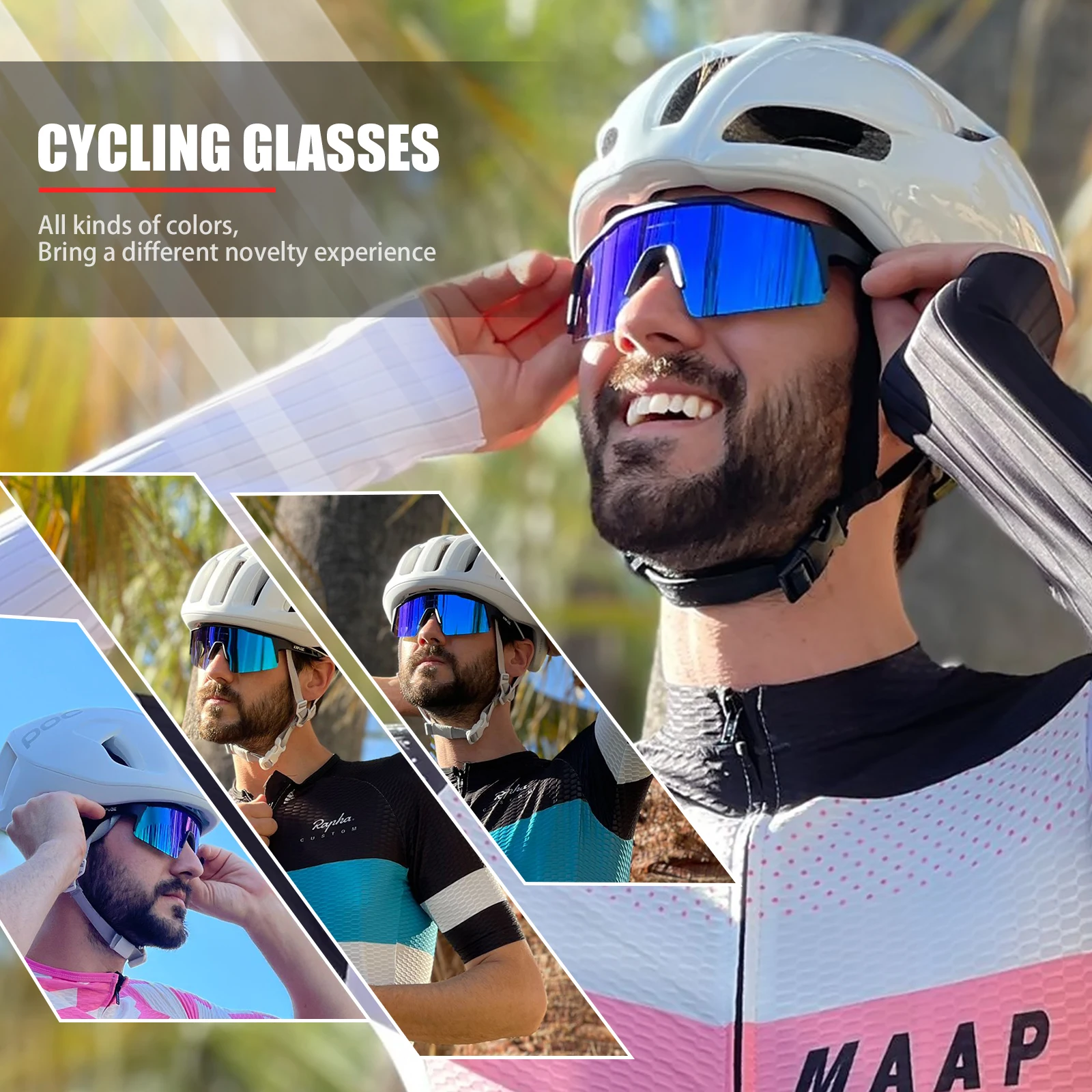 Kapvoe Photochromic Cycling Sunglasses Mtb Bicycle Cycling Glasses Women Men Bike Eyewear Outdoor Sports Goggles