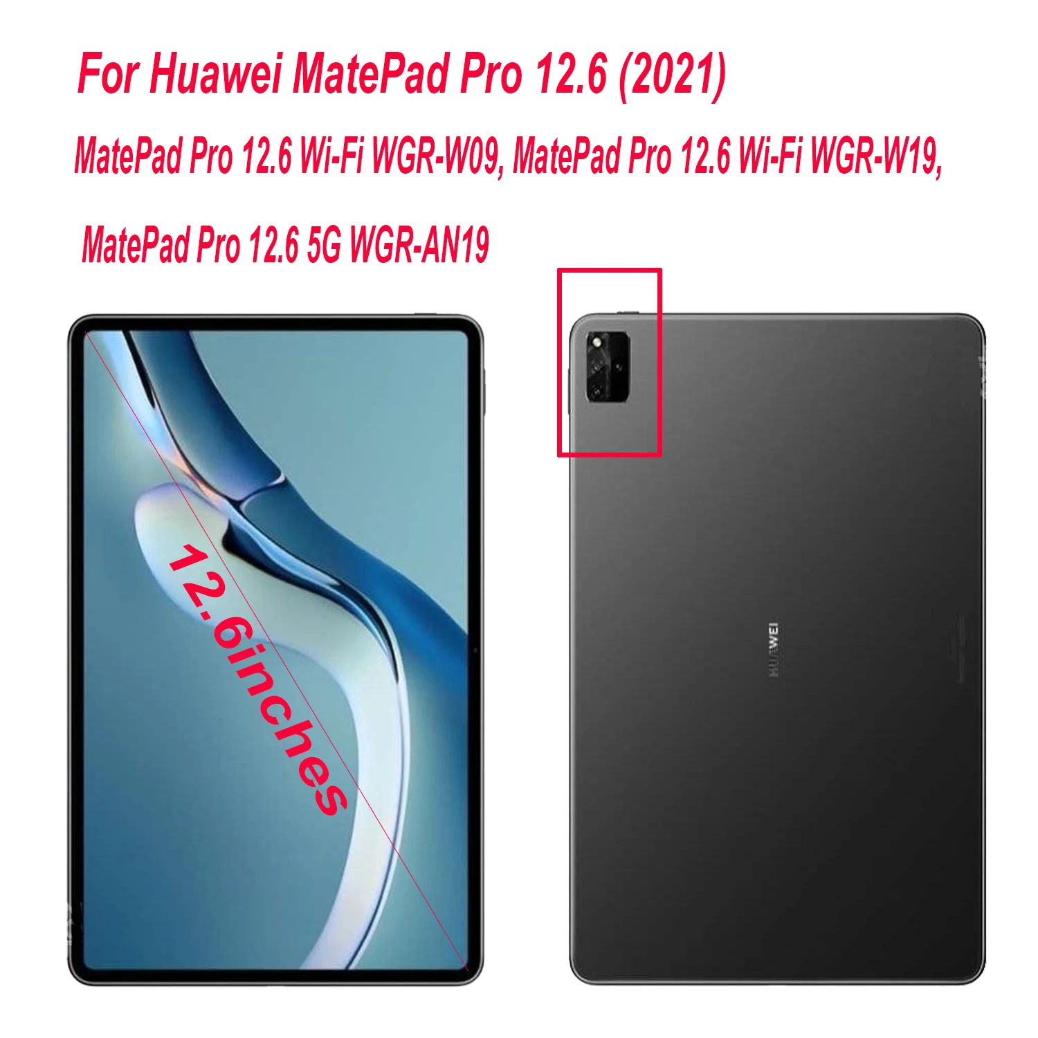 OLED 12.6'' For Huawei MatePad Pro 12.6 2021 LCD Display WGR-W09