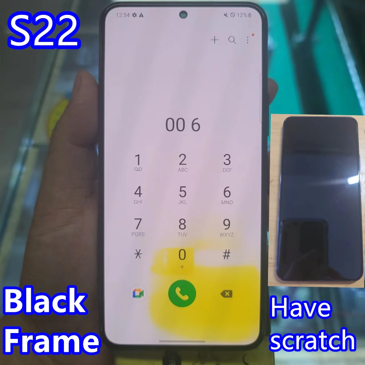 Defect yellow color AMOLED Display Touch Screen For Samsung Galaxy S22 5G S901 S901B S901B/DS Lcd Display Screen with Frame