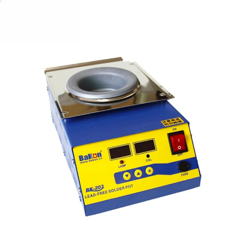 Customizable BK203 Round Tin Furnace Lead-free Tin Dip Welding Machine Adjustable Temperature Tin Pot Digital Display
