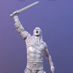 1/24 Scale 75mm Miniatures GK Resin Figure Gladiator Gannicus Unassembled and Unpainted Diy Model Kit Toys