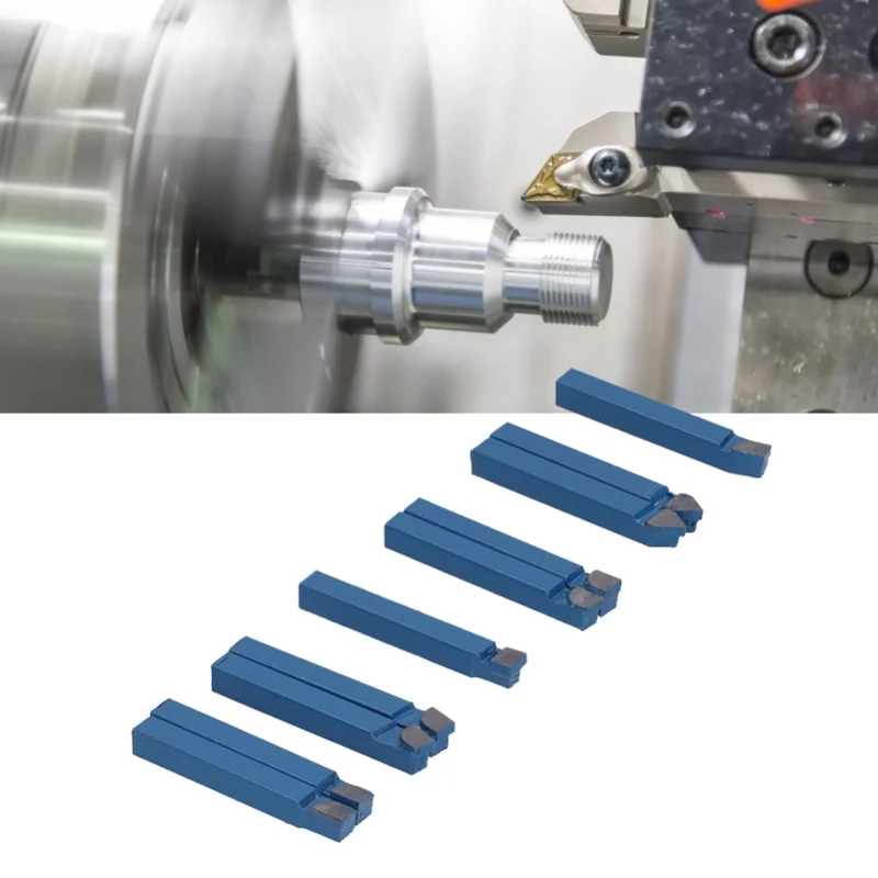 E9 10Pcs Lathe Turning Tools 1/4inch Cemented Carbide High Hardness Accuracy Metal Cutting Tools Set Woodworking Lathe CNC Knife