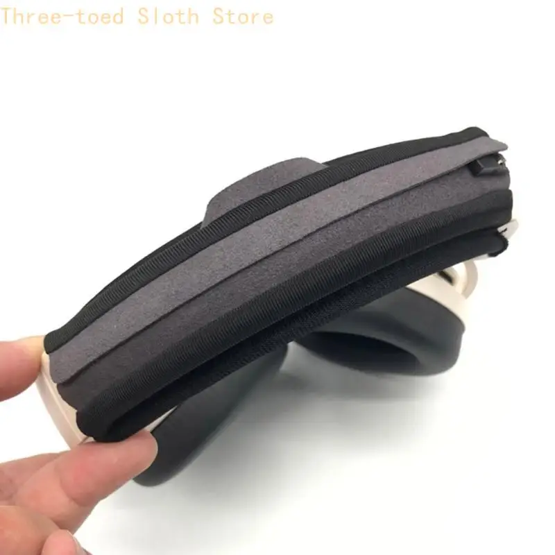 Bequemer Stoff-Stirnbandbezug für QC25 QC35II QC45 SOLO3, Schutz-Reißverschluss-Kissen, leicht zu wechseln und zu reinigen E74A – Detail 4