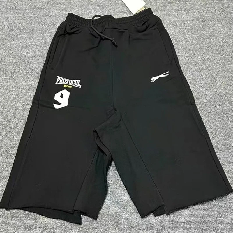 

Новые поступления, лоскутные брюки средней длины, повседневные брюки с указателем протокола, уличная одежда, короткие спортивные штаны с вышивкой логотипа и принтом