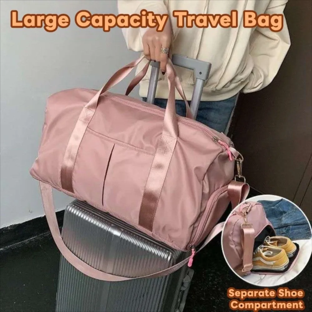 

Oxford Travel Luggage Bag Multi-functional Short Distance Large Capacity Handbag Multi Layered Solid Color Gym Shoulder Bag