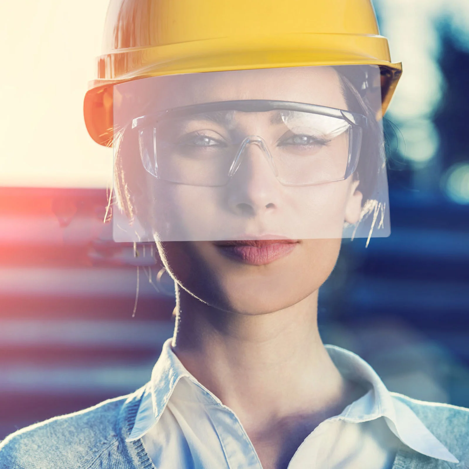 Visière de protection de remplacement, 2 pièces, lentille de 4Mm, couvercle de capot de sablage haute transparence pour bouclier de meulage transparent