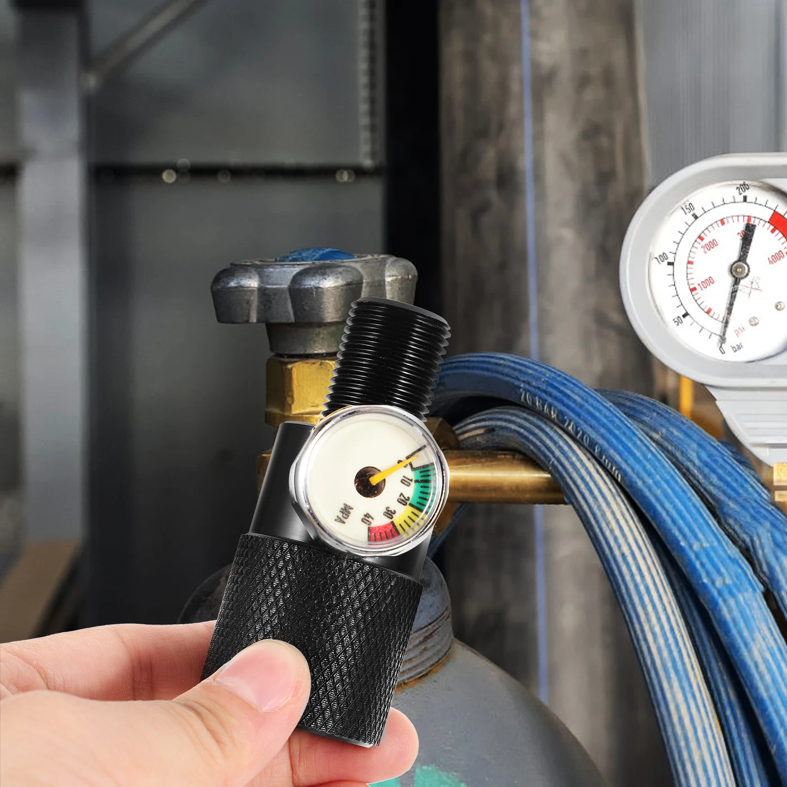 1pcs CO2 Tank Canister Adapter Quick Connect 8mm Male Head 40mpa High Pressure Night Light Gauge Soft Hose Accessories Soda