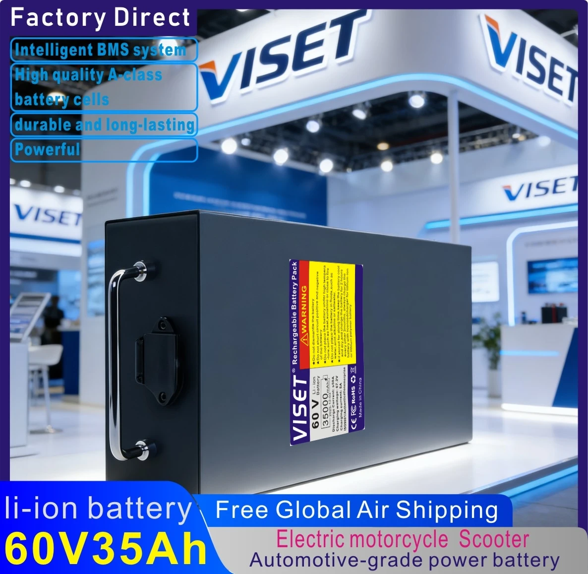 2026 لبطارية دراجة نارية كهربائية هارلي ذات فتحتين 60 فولت 20 أمبير-35 أمبير 18650 بطاريات ليثيوم أيون مقاومة للماء سكوتر قابل للطي Citycoco #4