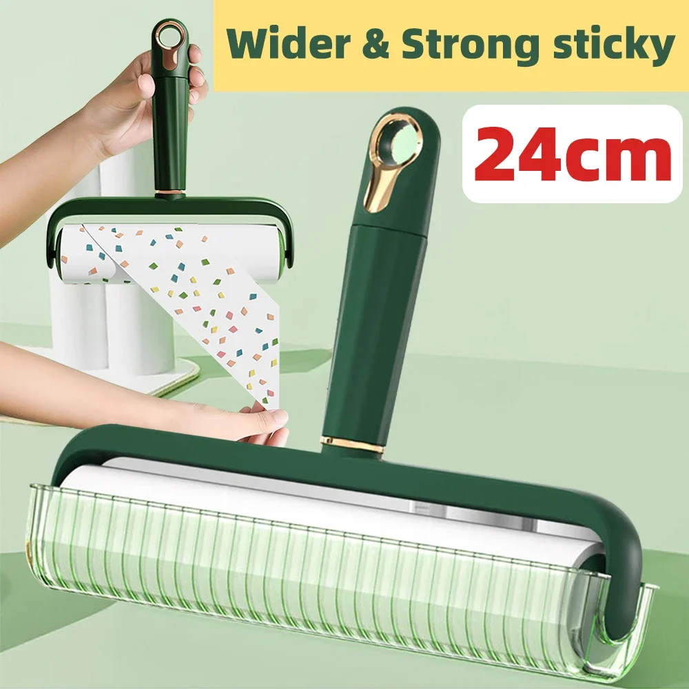 New Wider 24cm Sticky Lint Roller for Pet Hair Portable Pet Lint Remover for Clothes Furniture Carpet Dog & Cat Hair Removal