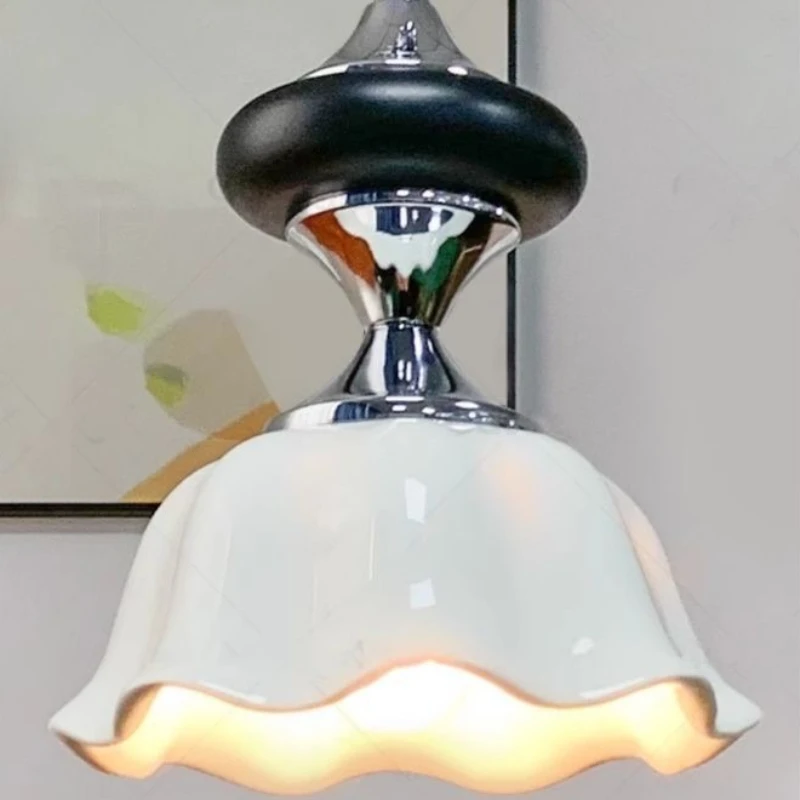 Chandelier Living Room Study Ceiling Lamp Luxury Retro Tricolor Pendant Light Home Decor
