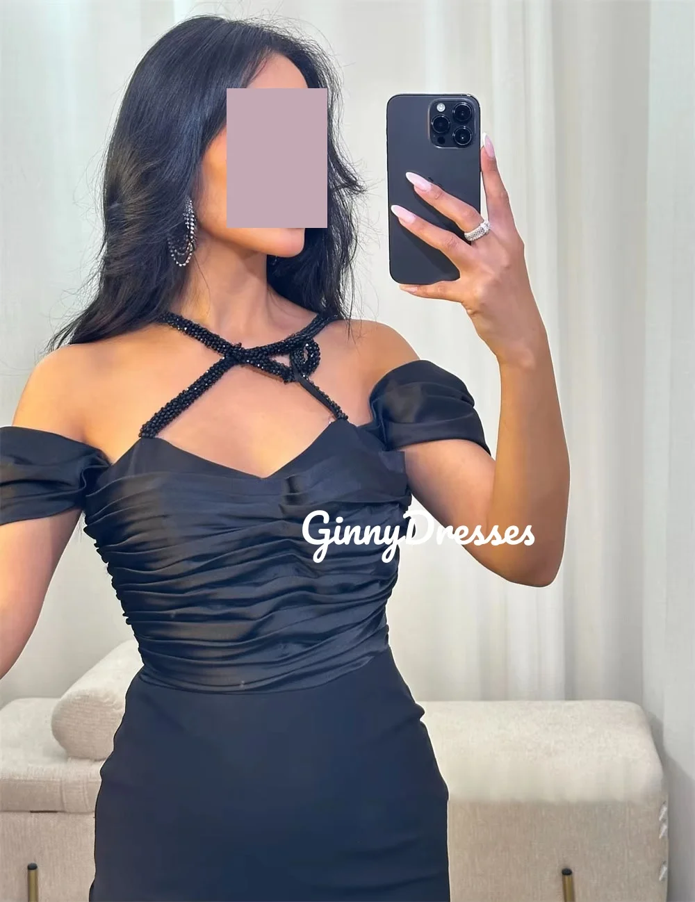 Dresses For Prom Sheath Split Customize Halter Floor-Length Ruffle Luxury Evening Dresses Short Sleeves Vestidos De Fiesta