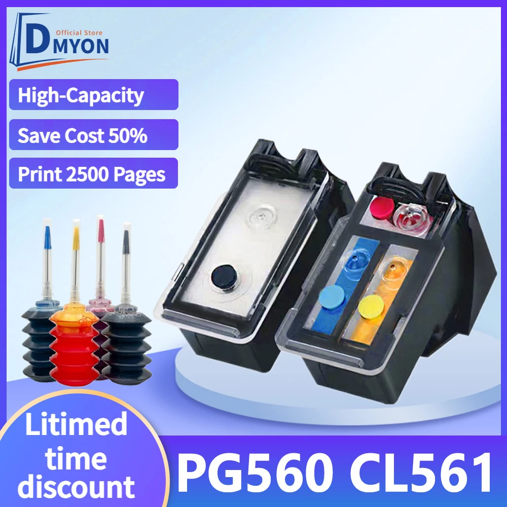 pg560 cl561 Remanufactured Replacement Ink Cartridge PG-560 CL-561 for canon printer pixma cartridge TS5353 TS7451 Printer