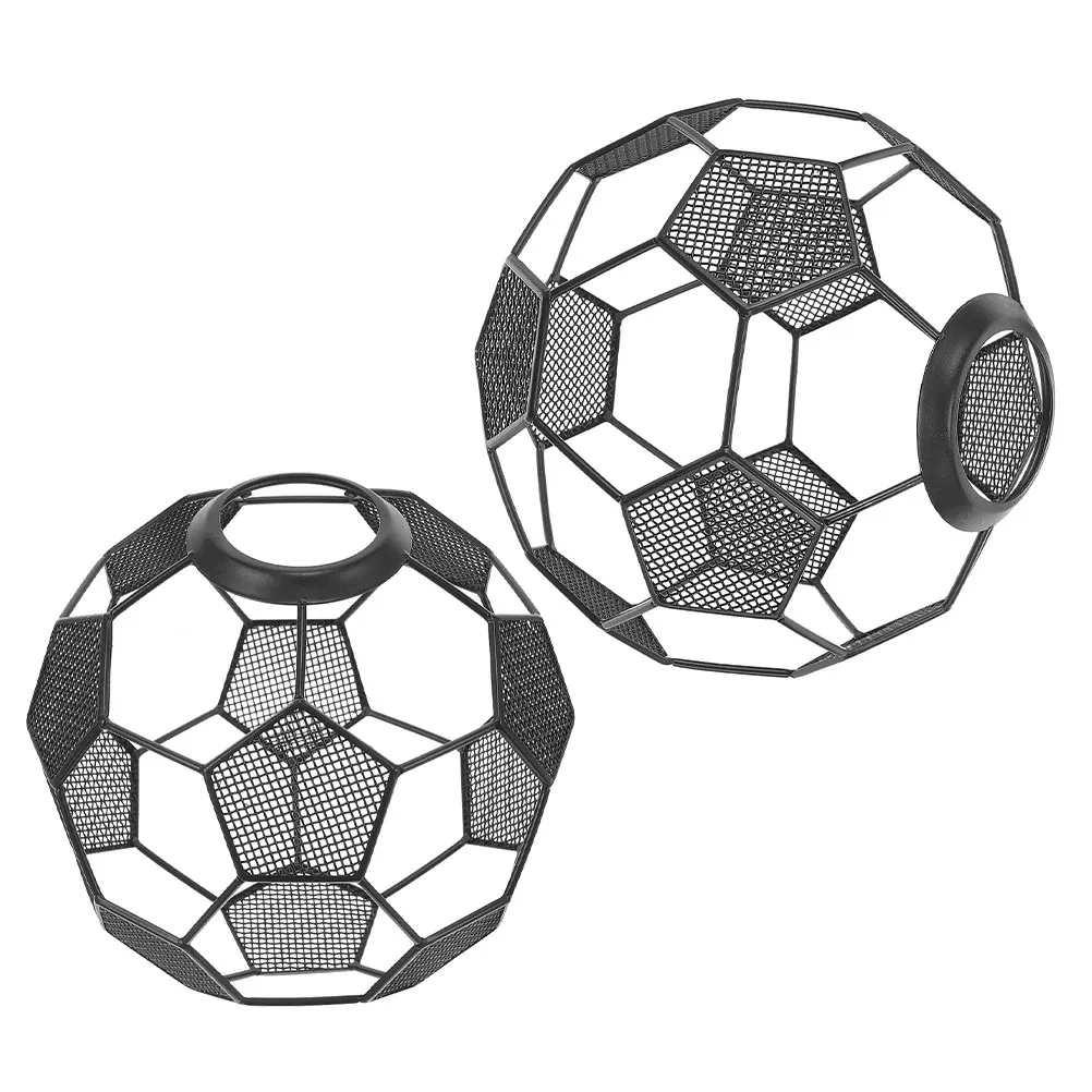 2Pcs Soccer Ball Lampshade Metal Cage Lampshades Decorative Lamp Shades for Pendant Light Home Decor Eye Protection Modern