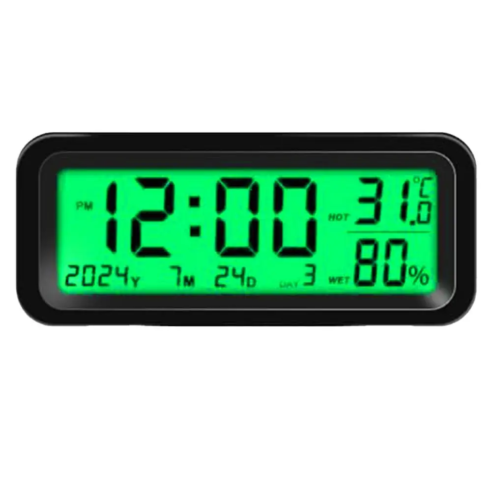

Solar Mini Digital Clock For Car Dashboard Display,Date,Temperature (Blue Green) Good Replacement Easy Installation Use-friendly