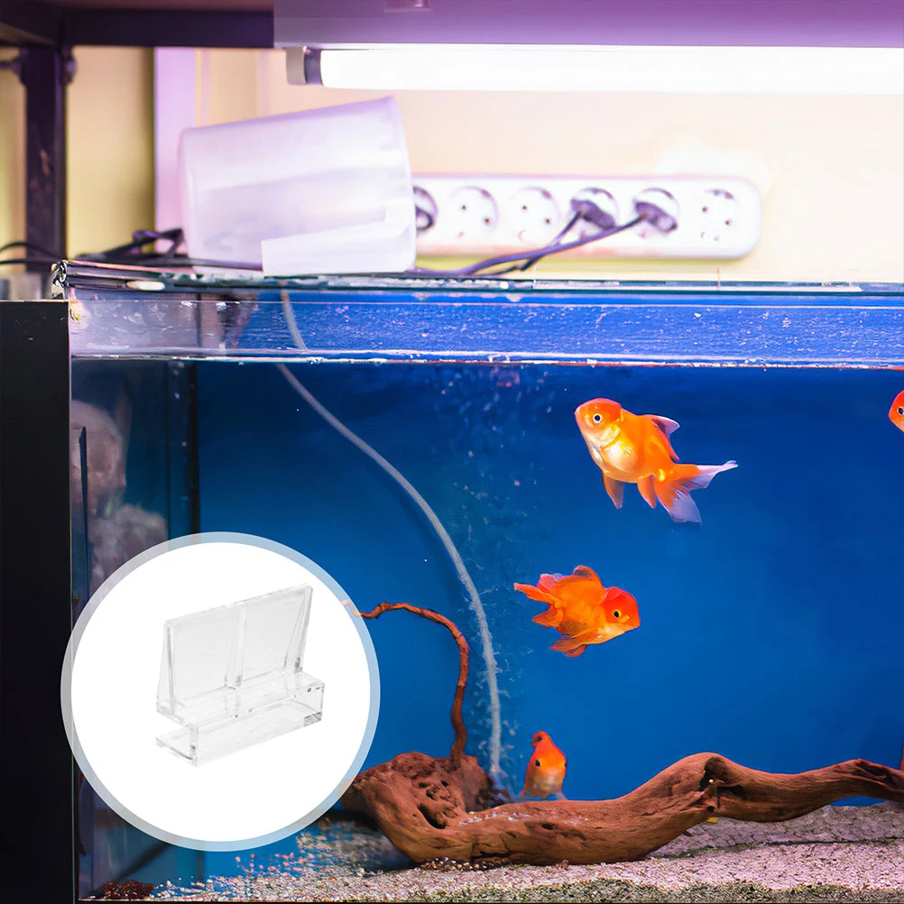 

6 Pcs Aquarium Cover Bracket Rimless Tank Lid Clips Fish Glass Holder 6mm Compatible Durable Acrylic Material Easy Installation