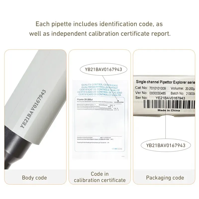 WESTTUNE Laboratory Micro Pipette Gun Lab Single Channel Pipettor Digital Adjustable Plastic Pipette Half Autoclavable with Tip