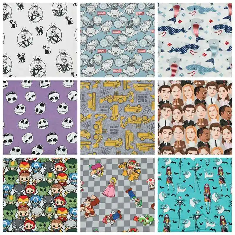 

SALE Cotton Disney Print Fabric for Sewing Patchwork Handmade DIY Bag Clothing Dress fabrics